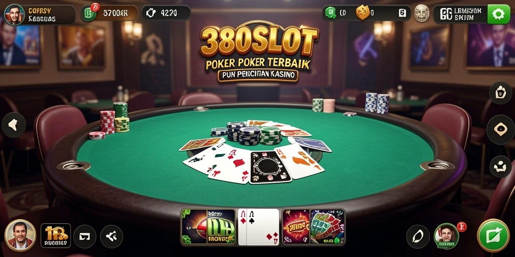 Tampilan gameplay menarik dalam aplikasi Poker 380SLOT.