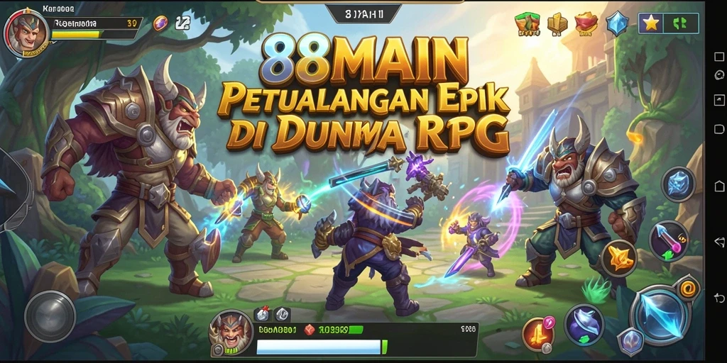 Tampilan gameplay RPG epik di dunia 88MAIN.
