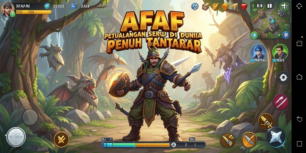 Tampilan gameplay menakjubkan di dunia petualangan AFAF.