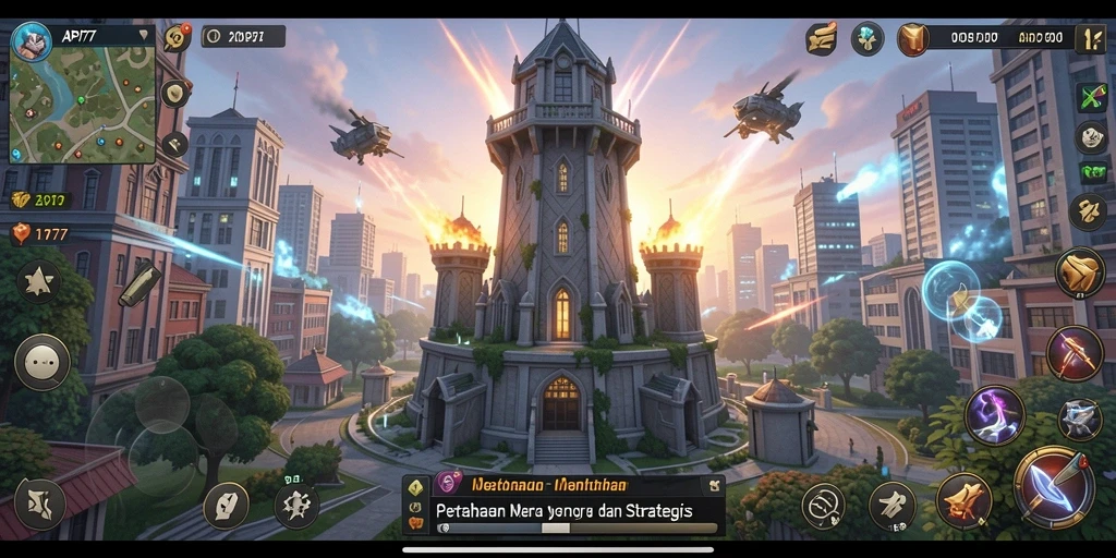Gameplay seru Tower Defense dengan menara dan musuh yang beragam.