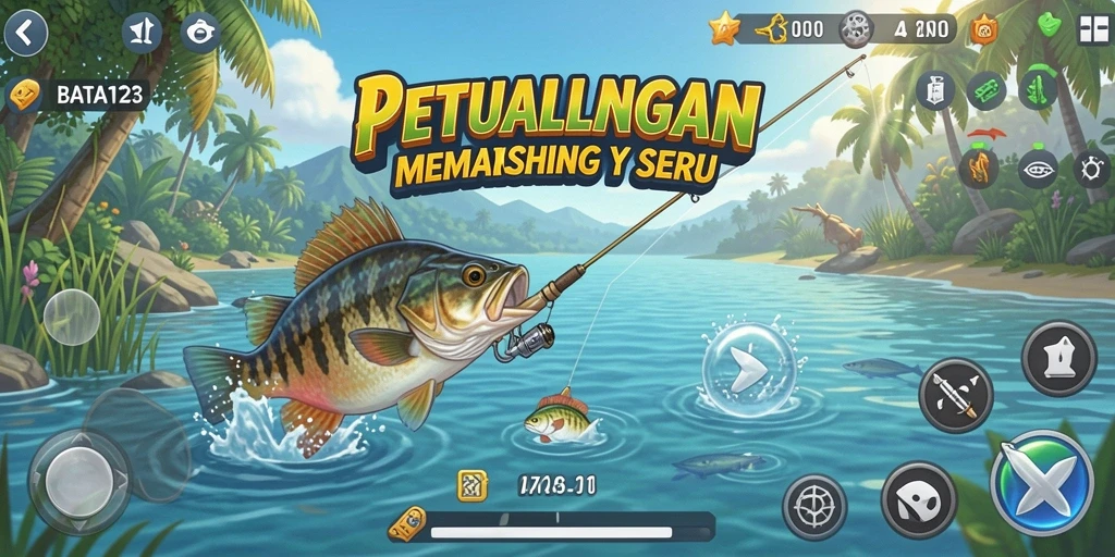 Tampilan screenshot gameplay BATA123 yang menarik dalam suasana memancing.
