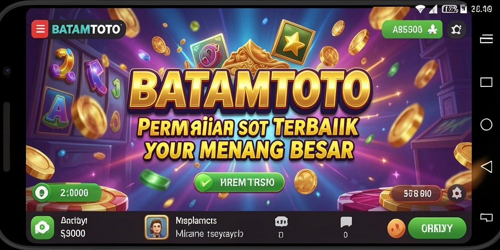 Screenshot utama BATAMTOTO menampilkan gameplay slot yang penuh warna dan dinamis.