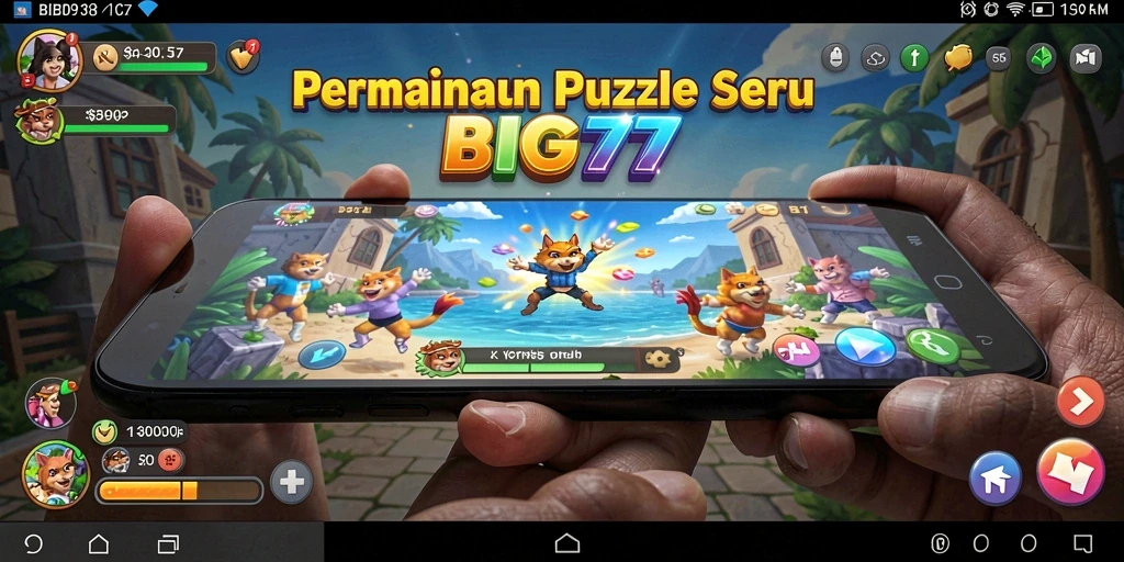 Tampilan gameplay BIG77 yang penuh warna dan menantang.
