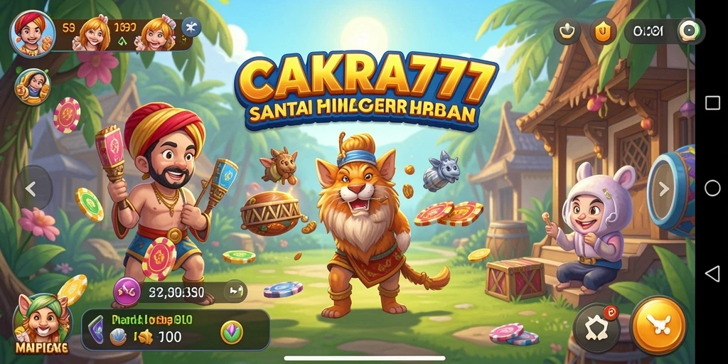 Tampilan gameplay menarik dari CAKRA777 yang penuh warna.