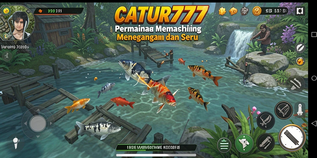 Tampilan gameplay memancing yang seru dan menantang di CATUR777.
