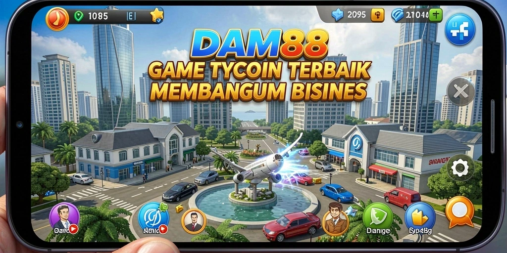 Screenshot utama menampilkan gameplay menarik dari DAM88 dengan elemen Tycoon.