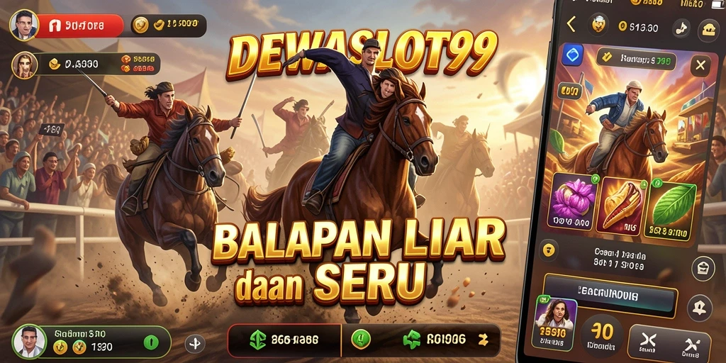 Screenshot menunjukkan aksi balapan seru di <strong>DEWASLOT99</strong>.