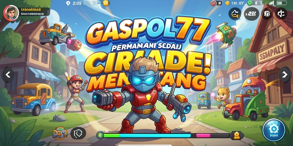 Screenshot menunjukkan gameplay menantang dan menyenangkan dari GASPOL77.