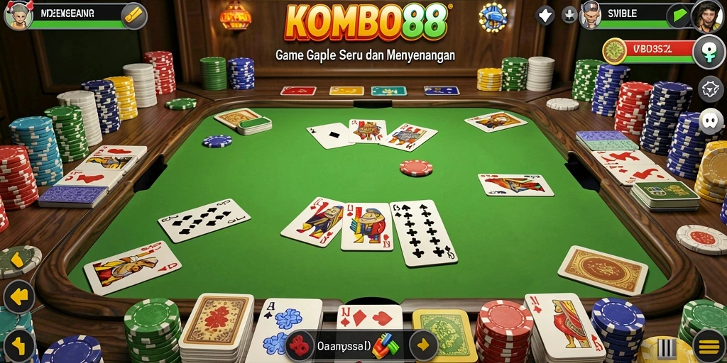 Tampilan gameplay Gaple yang menarik dan dinamis.