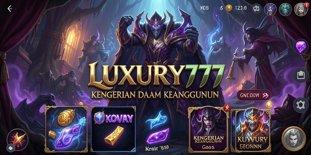Screenshot gameplay LUXURY777 dengan atmosfer Horror yang mencekam.