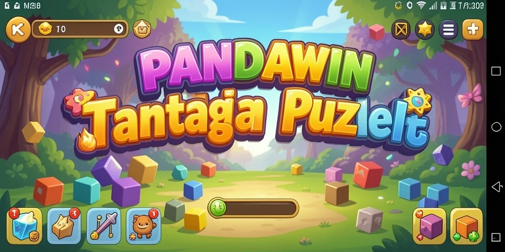 Screenshot gameplay <strong>PANDAWIN</strong> dengan berbagai puzzle menarik.