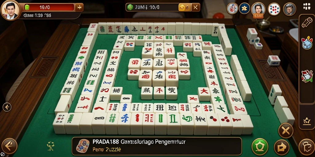 Tampilan gameplay Mahjong yang seru dan menantang di PRADA188.