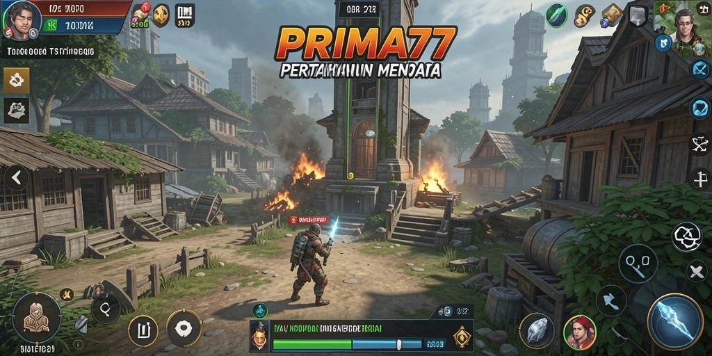 Tangkapan layar <strong>PRIMA77</strong> menampilkan pertarungan seru dalam mode Tower Defense.