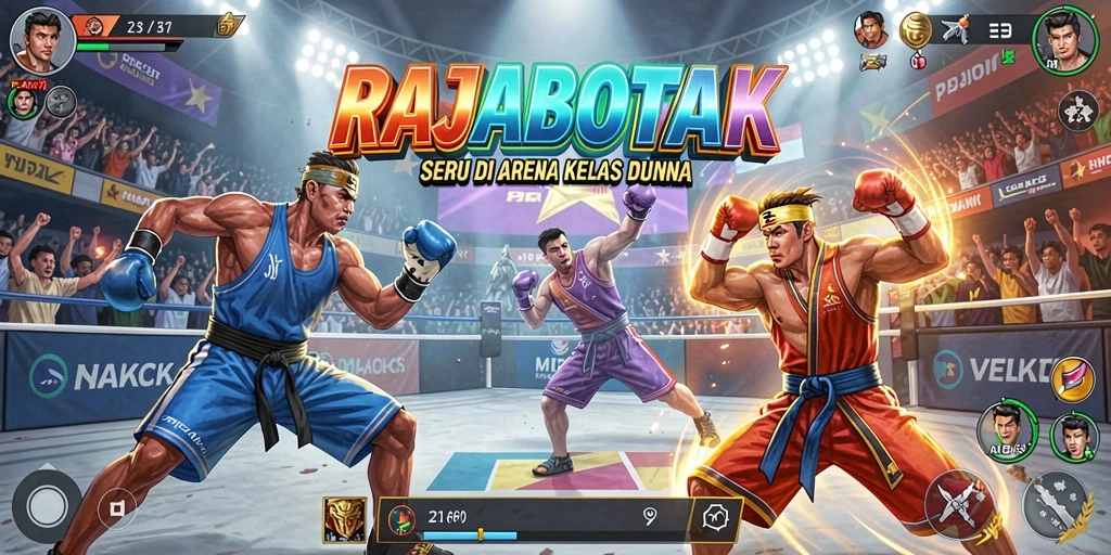 Tampilan seru dari permainan Fighting RAJABOTAK dengan aksi pertarungan yang menarik.