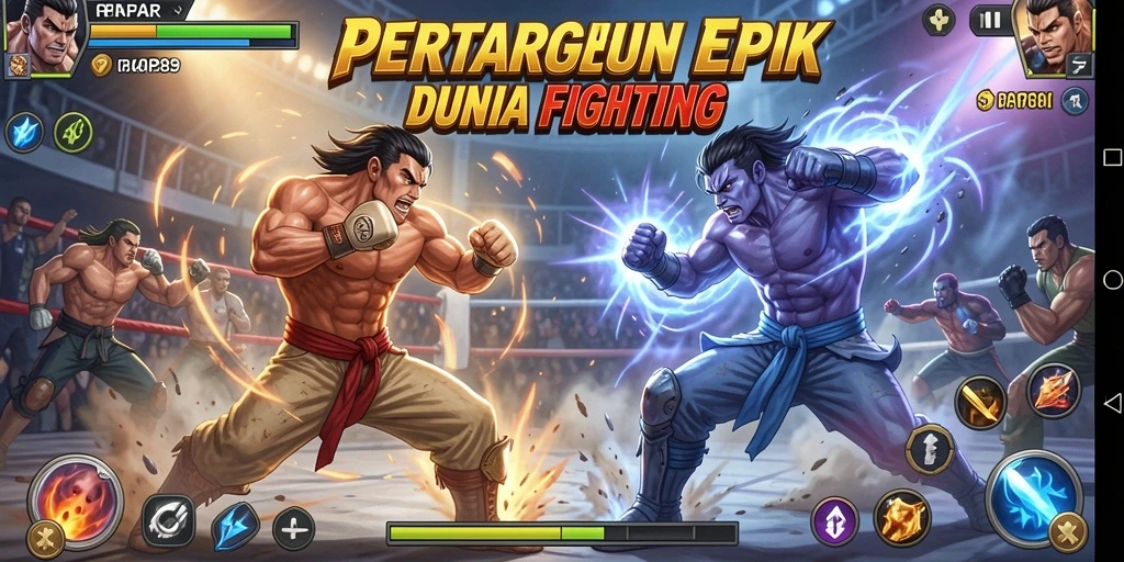 Tampilan aksi pertarungan intens dalam RAP89 yang menghibur.