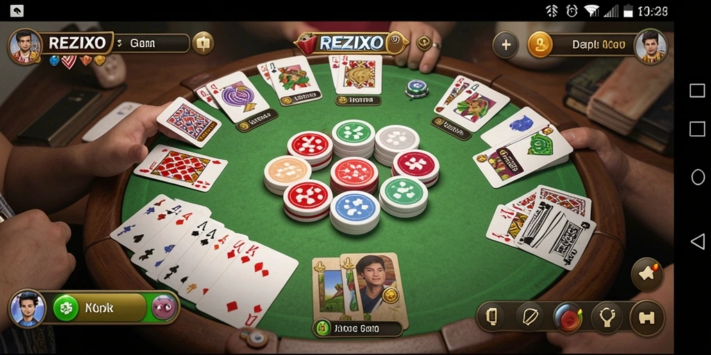 Tampilan gameplay seru permainan Gaple di REZIXO.