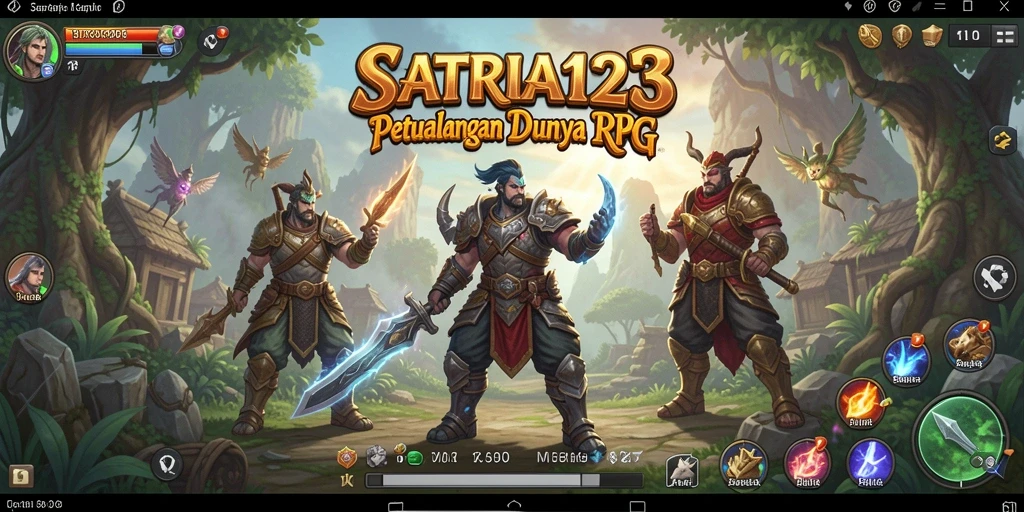 Screenshot SATRIA123 menampilkan aksi pertarungan seru dalam dunia RPG.
