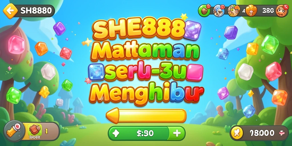 Tampilan gameplay SHE888 yang penuh warna dan menantang.