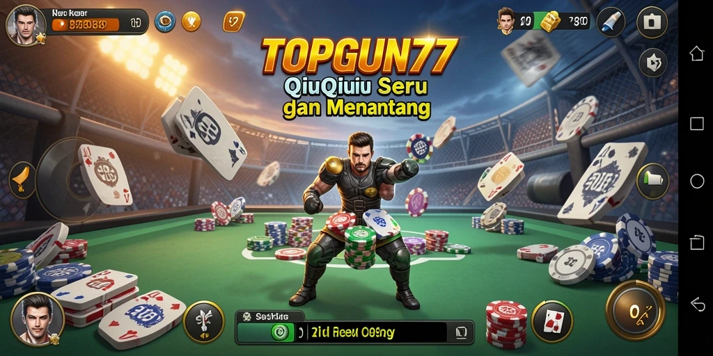 Screenshot gameplay menampilkan aksi seru di TOPGUN77.